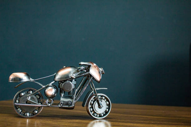 African wire art bike made out of steel wire