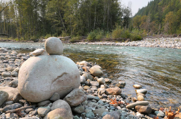 Chilliwack River during a summer season in Chilliwack, British Columbia, Canada.
