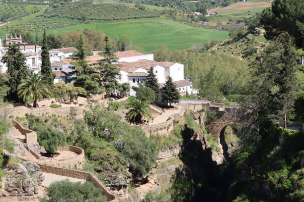 istock Scenic view of ronda's cliffside buildings and bridge 2172926192