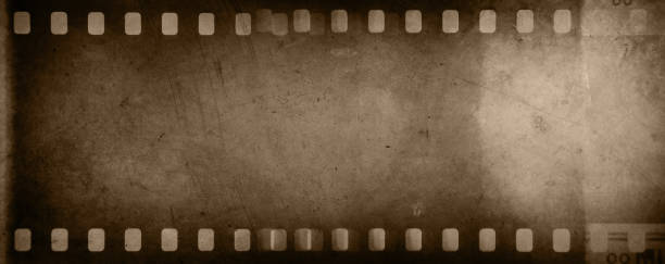 Film negatives brown background