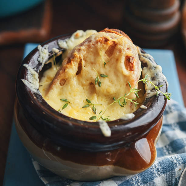 istock French Onion Soup Baked with Cheese 2172936033