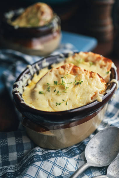 istock French Onion Soup Baked with Cheese 2172936696
