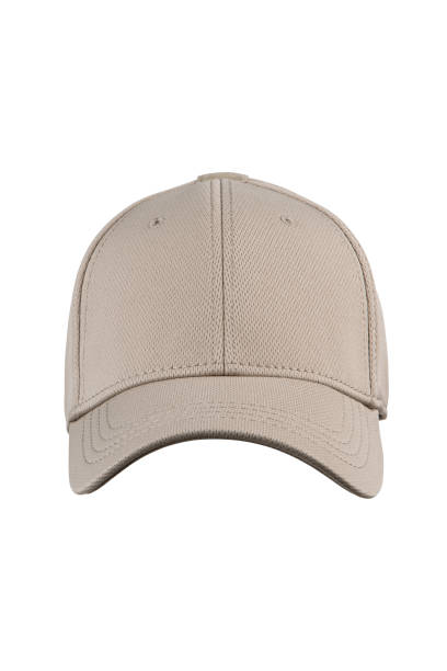 istock A beige baseball cap is isolated on a white background. The cap has a curved brim and is made of a soft, cotton fabric. 2172937070