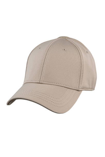istock A beige baseball cap is isolated on a white background. The cap has a curved brim and is made of a soft, cotton fabric. 2172937081