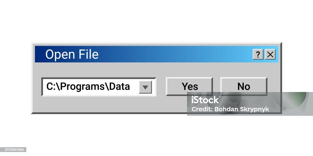 File Path Old Computer Style Old Open File Application For Operating System Search Path For File ...