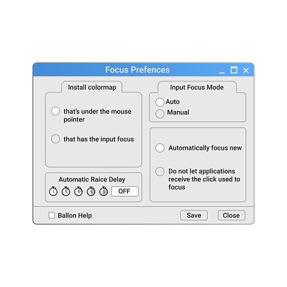 Old Computer Program With Options In Blue Color On Screen Stock ...