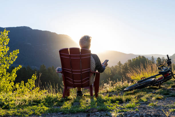 a lonely chair in nature