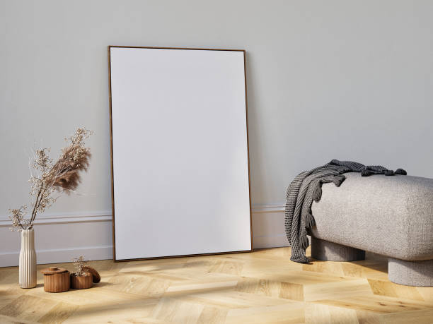 istock Close up poster in minimalism interior design with home decor. 2172943017