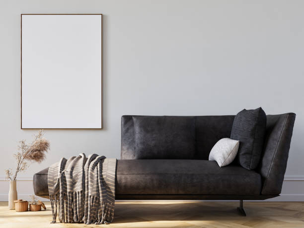 istock Close up poster in minimalism interior design with home decor. 2172943018