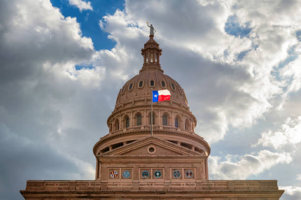 The Texas State Capitol Building at sunset in Austin, Texas, USA.