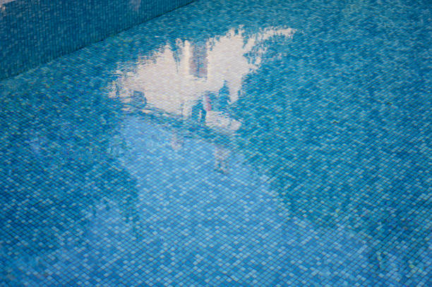 istock Swimming pool with blue water. Summer relax concept. 2172945777