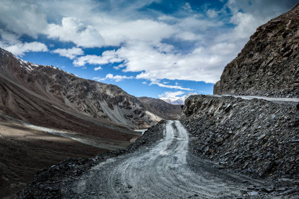 istock Dirt road in Himalayas. 2172947382