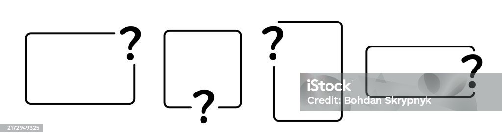 Set Of Empty Question Frame Stock Illustration - Download Image Now ...