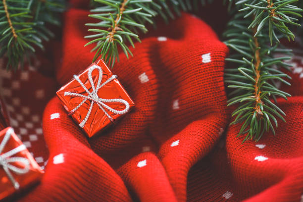 christmas background with christmas gift