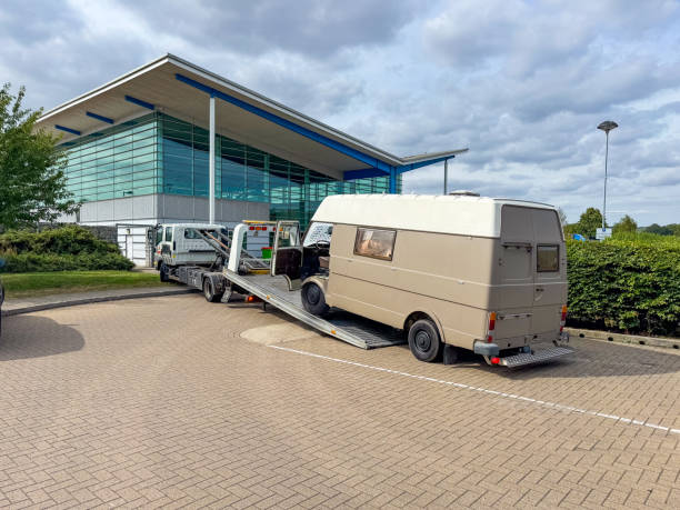 istock Tow truck collecting a broken down van 2172960869