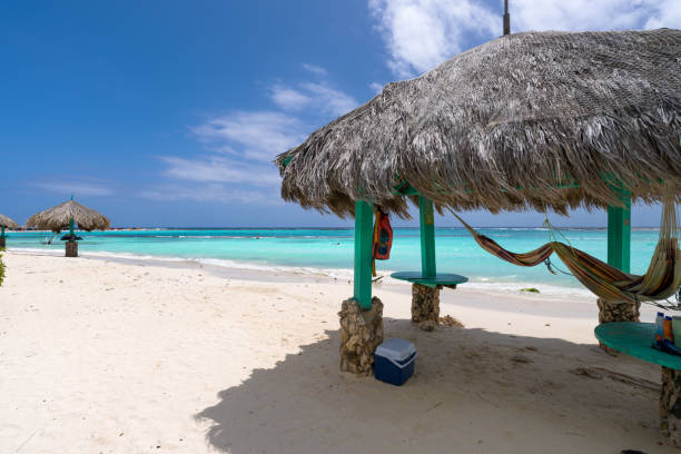 A lifeguard tower  on a beach in Jamaica