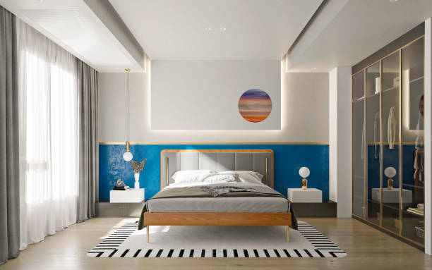 istock 3d render of luxury hotel room 2172973369