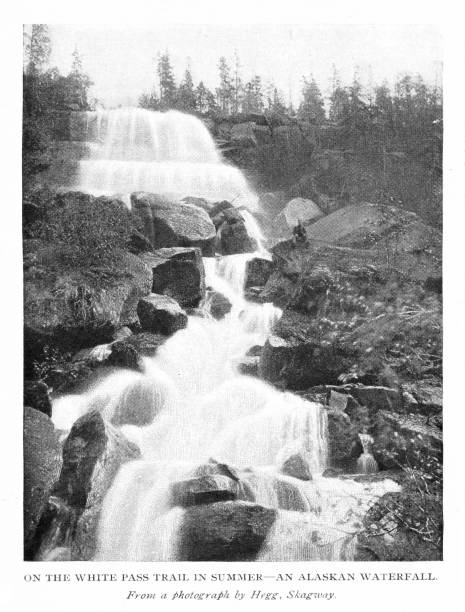 istock Waterfall on White Pass in Summer. Alaska, United States and British Columbia, Canada, Klondike Gold Rush, 19th Century North American History 2172983564