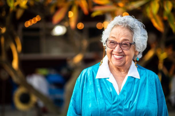 istock Senior Mexican Woman Portrait Smiling 2172989362