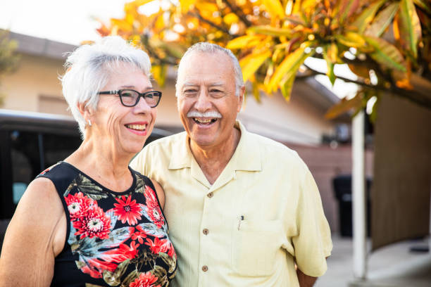 istock Cute Senior Mexican Couple Taking Photos Together 2172989557