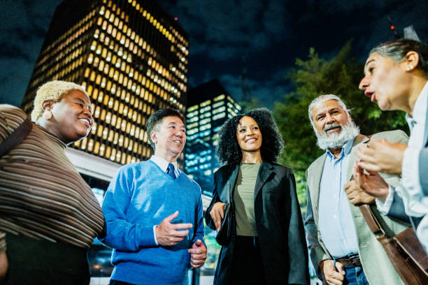 istock Coworkers talking on the city 2173004757
