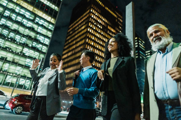 istock Coworkers talking on the city 2173004853