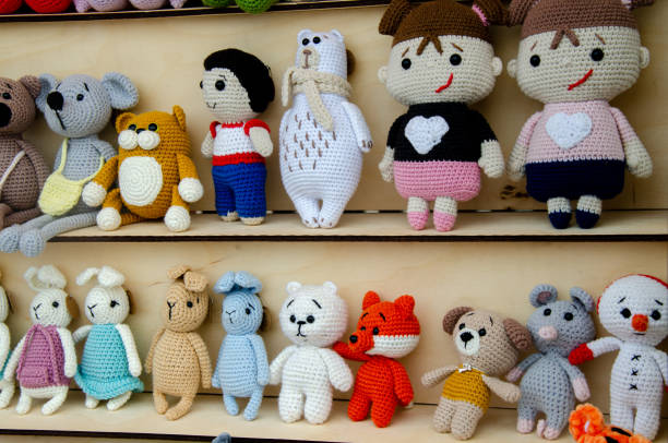 istock Handmade decorative soft knitted toys 2173006862