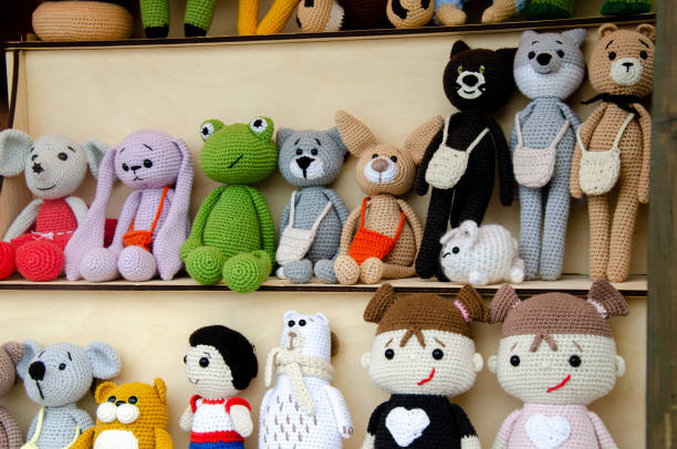 istock Handmade decorative soft knitted toys 2173006878
