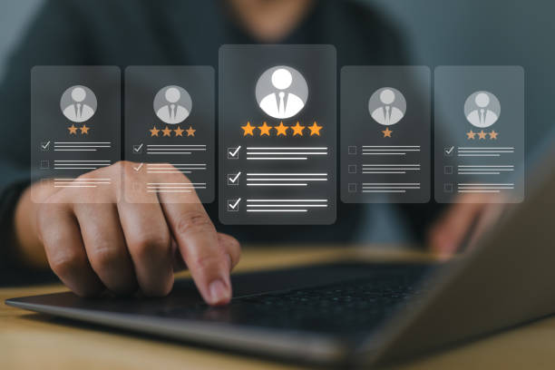 istock Customer Satisfaction Survey concept, 5-star satisfaction, service experience rating online application, customer evaluation product service quality, satisfaction feedback review, good quality most. 2173018793