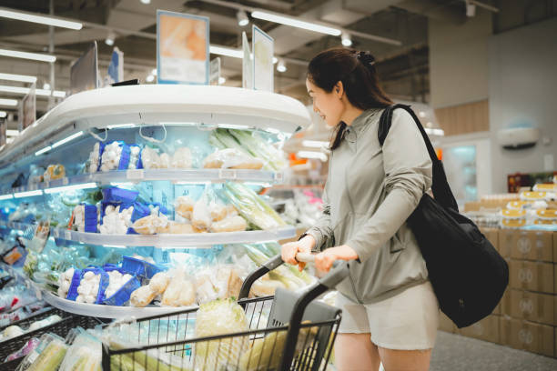 istock Casual Shopping Experience in a Modern Grocery Store 2173025033