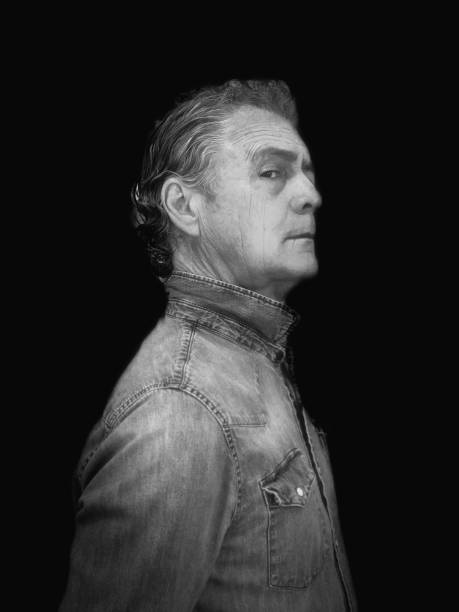 Senior Man Looking Haughty/Watchful, Profile View