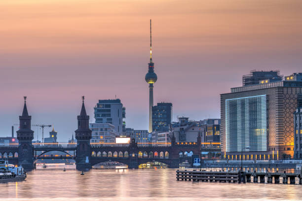 istock Berlin with the river Spree after sunset 2173034598