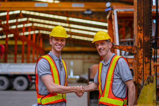 istock Blue collar worker are working at metal sheet warehouse. 2173046252