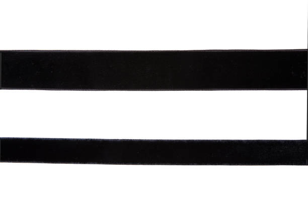 istock Black ribbon isolated on white transparent, design element. Black Friday concept 2173047126