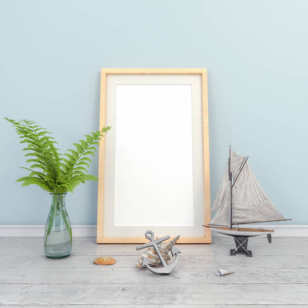 istock 3d rendering of a with blank mock-up poster 2173049639