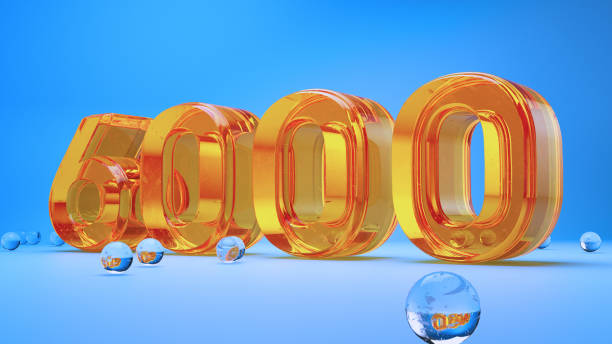 istock Vibrant Orange Glass 6000 Design with Spheres 2173051421