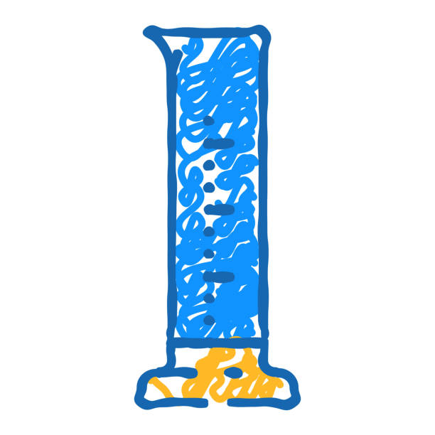 istock graduated cylinder chemical glassware lab icon doodle illustration 2173053742