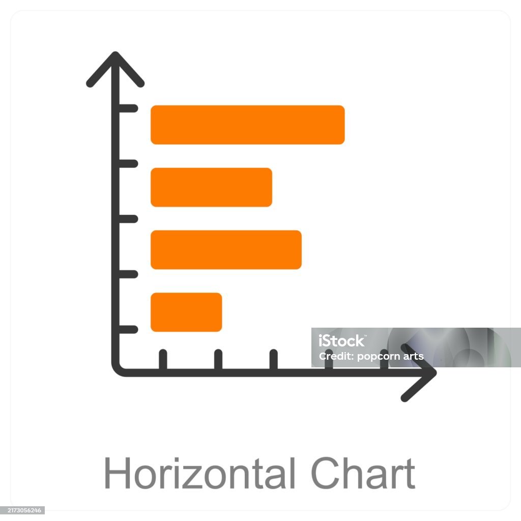 Horizontal Line Graph Chart Horizontal Chart Stock Illustration - Download Image Now - Comparison ...