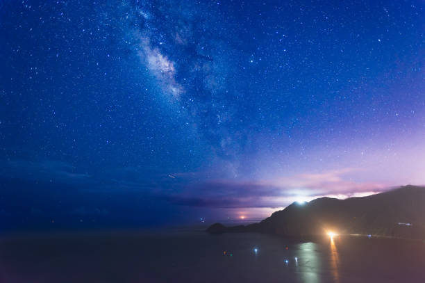 istock Night Sky Over Coastal Mountains in Taiwan. 2173056842