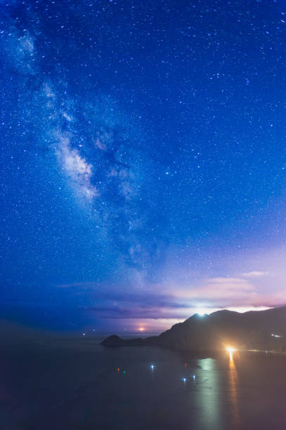 istock Night Sky Over Coastal Mountains in Taiwan. 2173056847