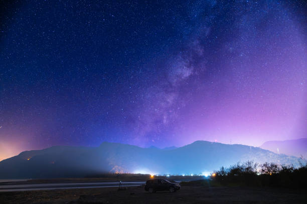 istock Night Sky Over Coastal Mountains in Taiwan. 2173057020