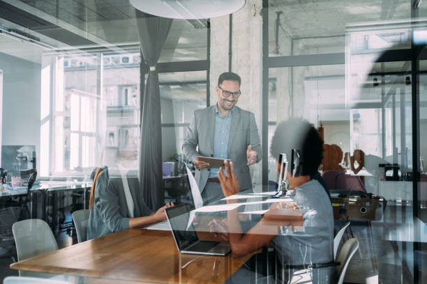 istock Business persons on meeting in the office. 2173063476