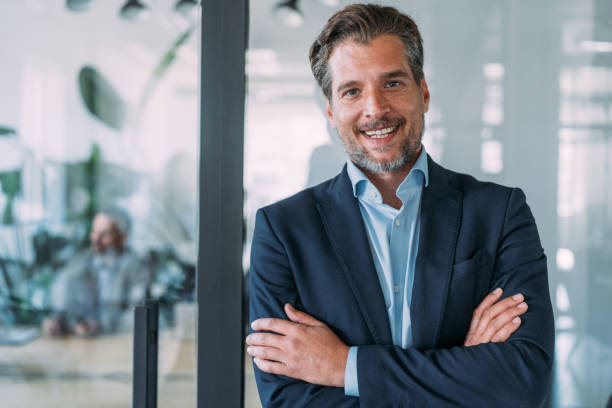 istock Confident businessman in the office. 2173063558