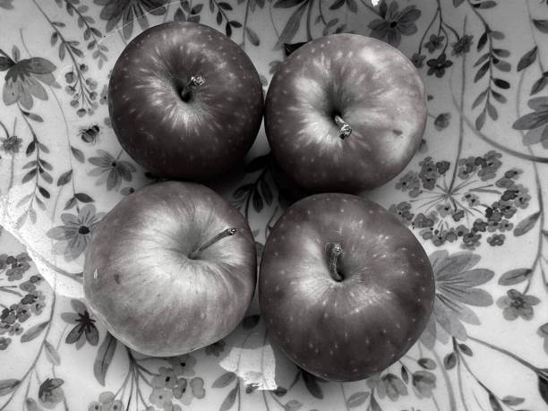Macro View of Apple Calyx Texture