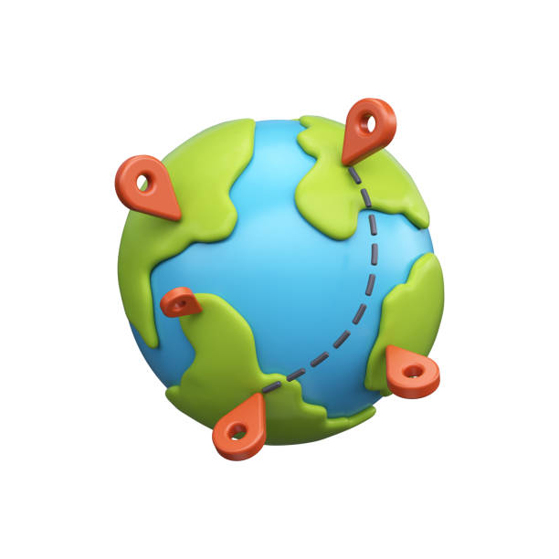 istock Navigation on the world map indicating location or route, 3D planet earth with pin. 3d illustration stock photo 2173066242