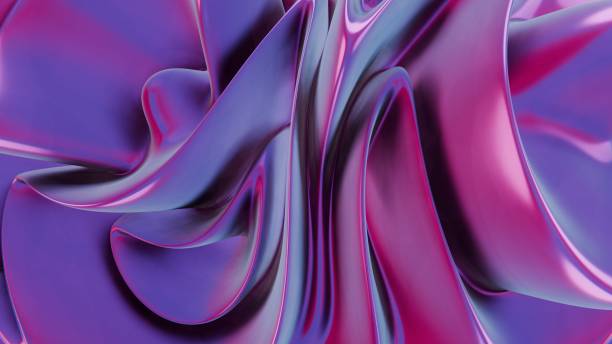 istock Abstract Fluid Metallic Fabric in Vibrant Colors 2173069437