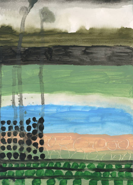 Abstract landscape. Background pattern vector art illustration