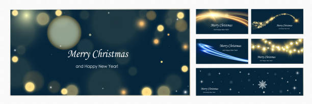 istock A set of Christmas brochures, flyers, cards. New Year backgrounds-posters. 2173075258