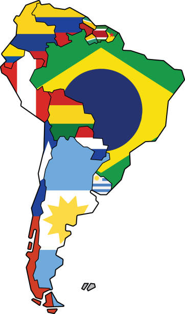istock Highlighted map of the continent of South (Latin) America 2173080211