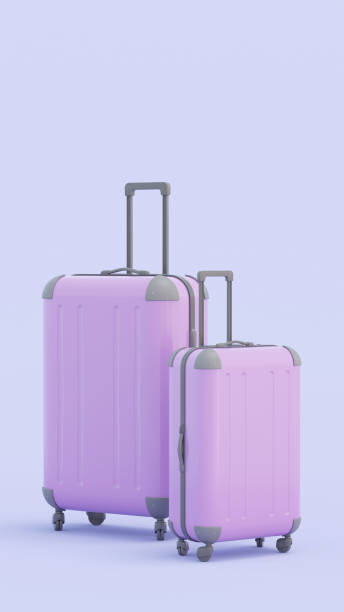 istock Travel concept. Big pink travel suitcase. 3d render 2173085375